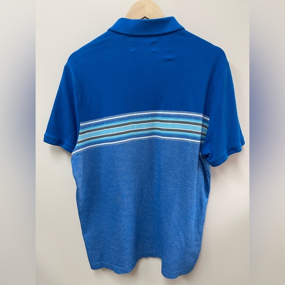 Original Penguin Men's Polo Shirt in Blue with Stripes - Picture 5 of 5